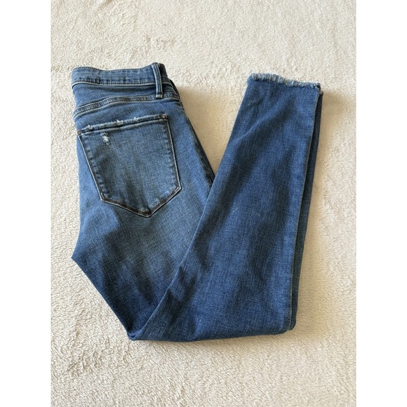 Abercrombie & Fitch Women's 27/4s Mid Rise Super‎ Skinny Ankle Blue Jeans - Picture 2 of 8